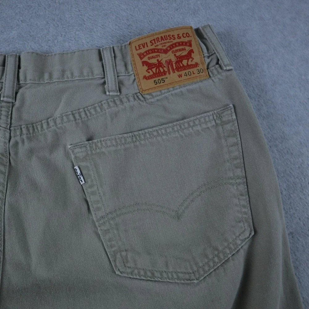 Levi's 505 Jeans Mens 40x30 Regular‎ Fit 5-Pocket Cotton Denim Beige
